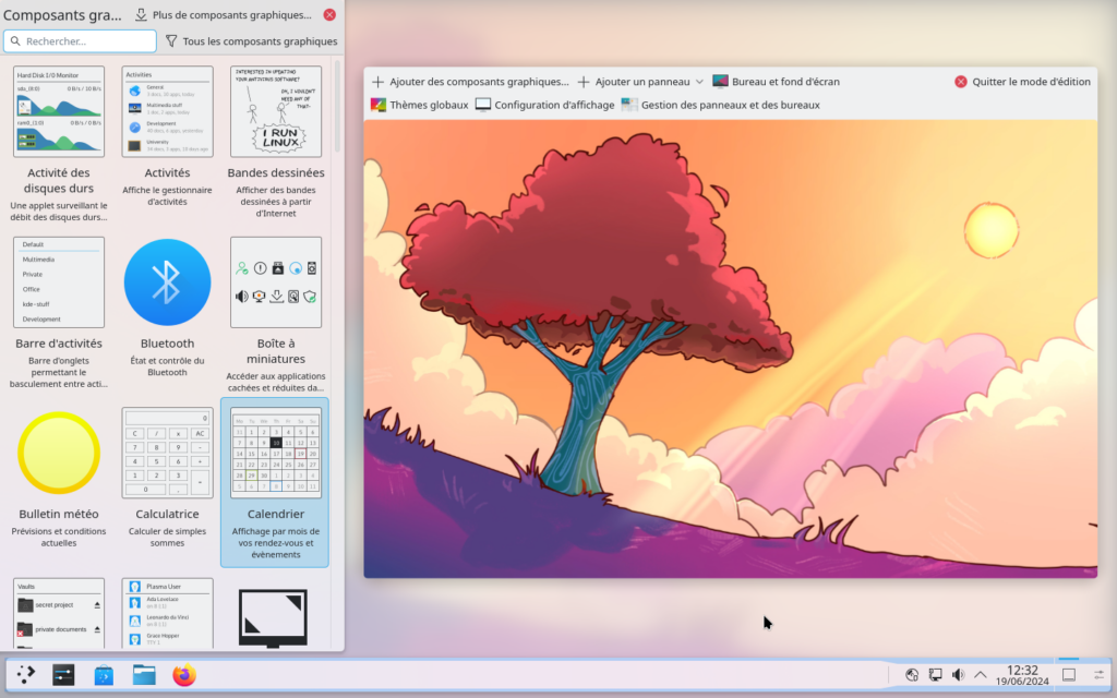 Vue personnalisation KDE Plasma 2